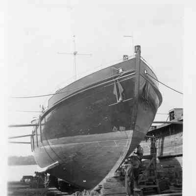 Ship in drydock at SBSB&DD Co.