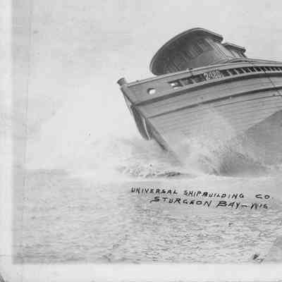 Ship launching at Universal shipbuilding co. July 8, 1919