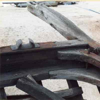 Alvin Clark detail of port dingy davit 1994