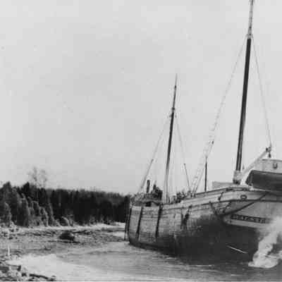 Schooner Hasted aground