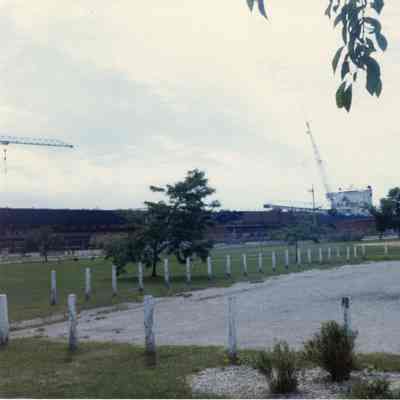Burns Harbor under construction next to Indiana Harbor at Bay Shipbuilding 1979