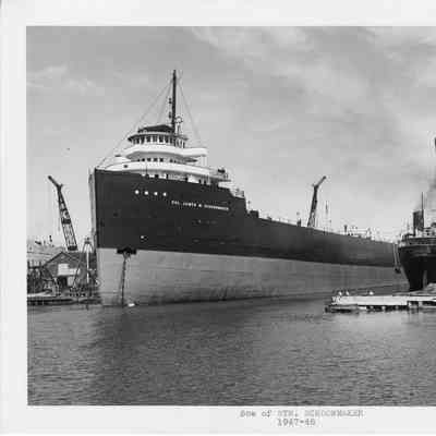 Steamer Col. James W. Schoonmaker docked at Christy Corp 1947-1948