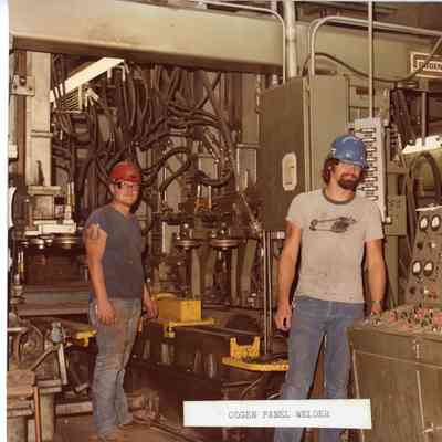2 men at Ogden Panel Welder