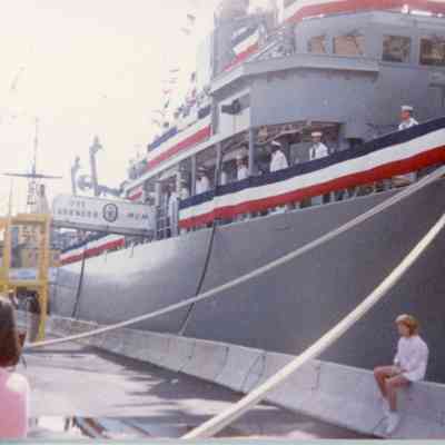 USS Avenger christening ceremony