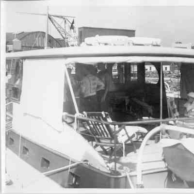 Chuckie Krause on Jonathan at Sturgeon Bay Yacht Club regatta 1948