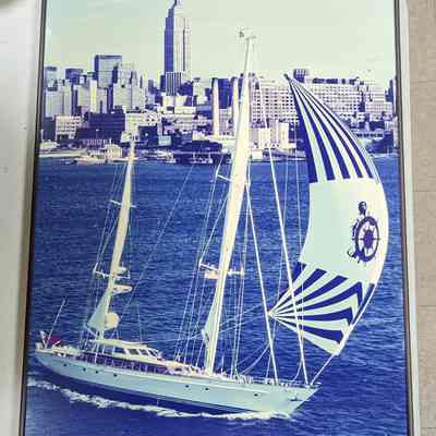 Ghost Dancer in front of the Empire State Building Framed Print