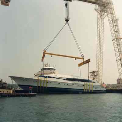Time partially floating in graving dock