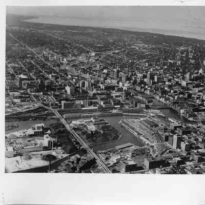 Aerial view of Milwaukee river