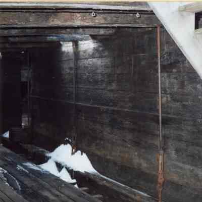 Alvin Clark centerboard trunk looking aft to port 1994