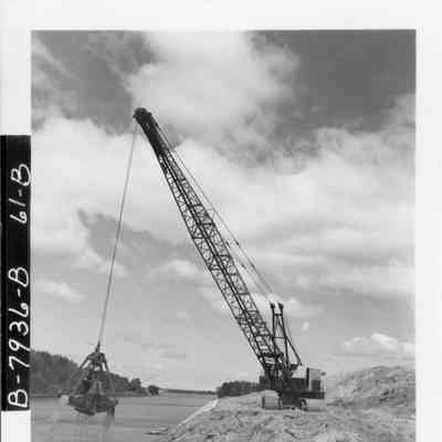 Sturgeon Bay Ship Canal dredging equipment 1964