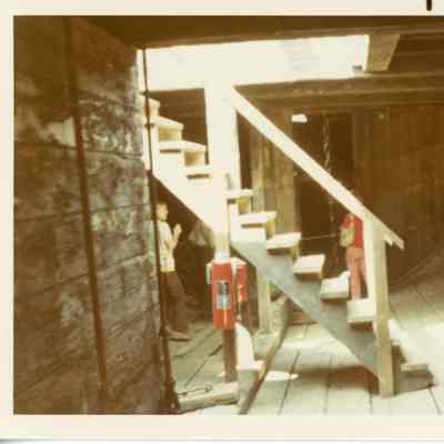 interior of the Alvin Clark next to staircase
