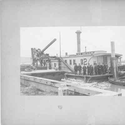 US Dredge no. 2 at Sturgeon Bay canal station 1897
