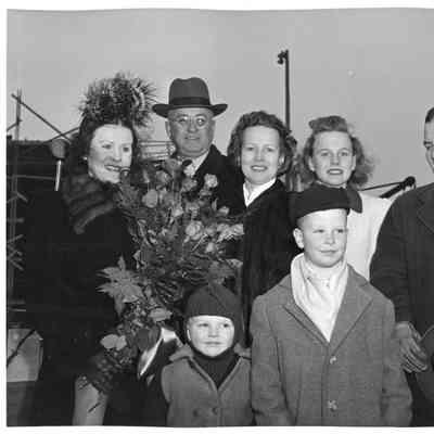 Mrs. John Brogan, L.D. Smith, Alva Smith, and Patsy Smith at christening of William Howland