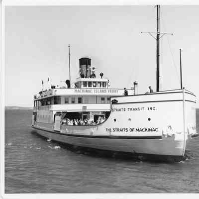 The Straits of Mackinac underway