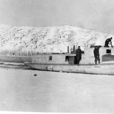 Albert C. Kalmbach in icy water