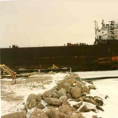 Stewart J. Cort wintering at Bay Shipbuilding 1989