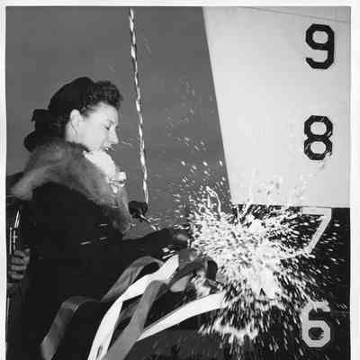 Mrs. E. A. Washburn christening ship