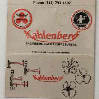 Kahlenberg Matchbook Cover