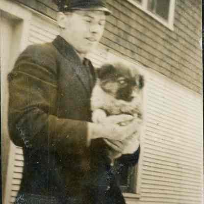 man with dog