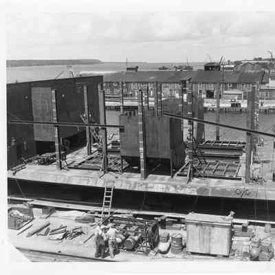 Badger frame under construction July 1, 1951