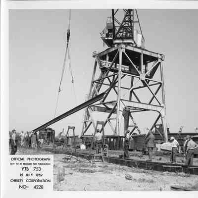 YTB-753 under construction at Christy Corp July 15, 1959