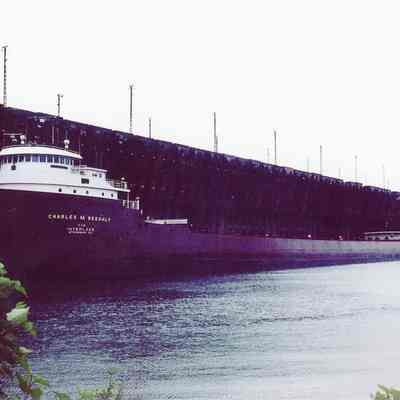 Charles M. Beeghly loading taconite at ore loading dock in Marquette, Michigan 2003