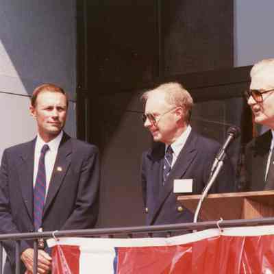 Dignitaries at open house of Palmer Johnson 7/22/1987