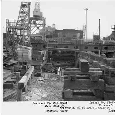 Leathem D. Smith Shipbuilding Co. vessel under construction
