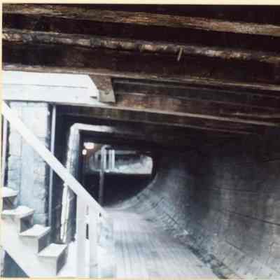 Alvin Clark looking aft on portside in cargo hold 1994
