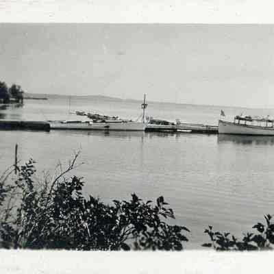 Vessel docked at Cabot's Lodge