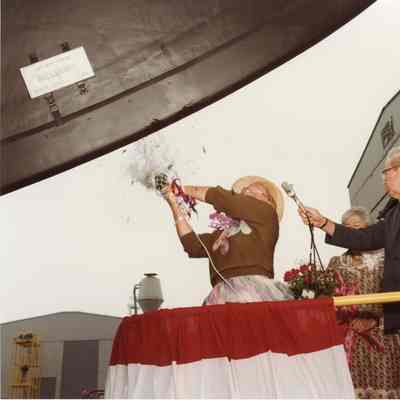 Christening of MCM-1 USS Avenger