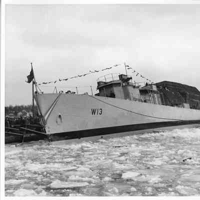 W-13 Daque in ice-filled water post-launch