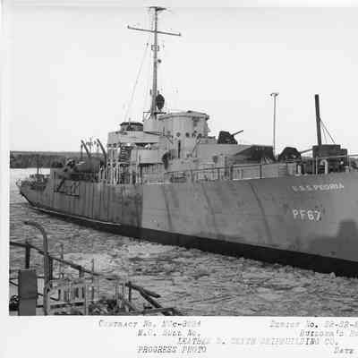 PF-67 USS Peoria at Leathem D. Smith Shipbuilding co.