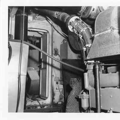 Internal components of a Chicago Fire Boat at Christy Corp 1949