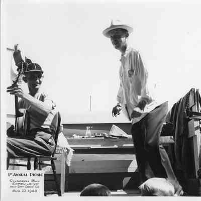 Musicians at SBSB&DD Co. 1st annual picnic August 22, 1943