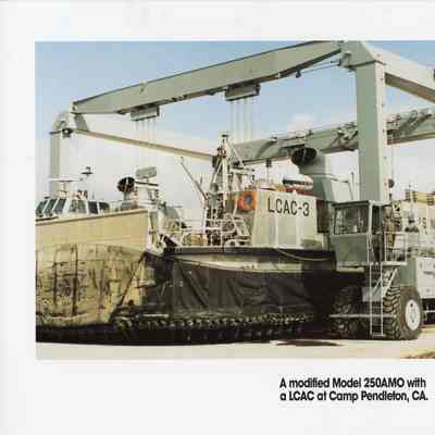 Marine Travelift model 250AMO with a LCAC at Camp Pendleton, CA