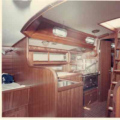 Interior of sailboat Falcon
