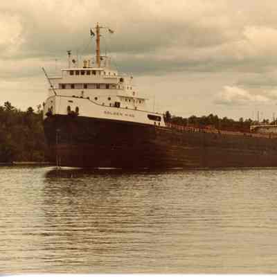 Freighter Golden Mind underway in Saint Mary's River June 1982