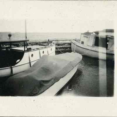 Two fishing tug docked at Fish Creek 1923