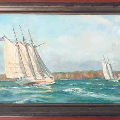 Approaching the Quarry oil painting