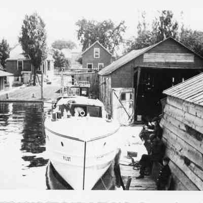 Martin B. Peterson Boat Works with Pilot at dock