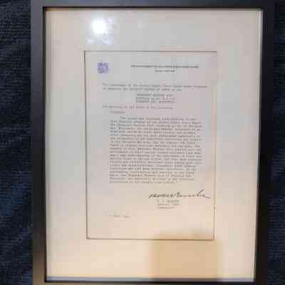 Security shield of honor citation 1945
