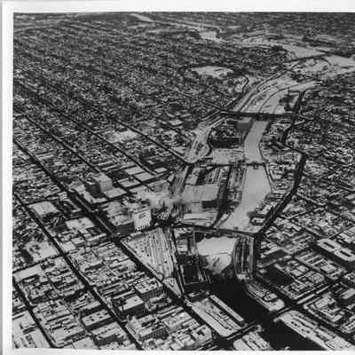 Aerial view of Milwaukee river