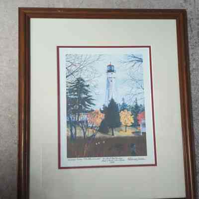 Framed print "a view from the mainland"