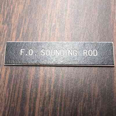 F.O. Sounding Rod Nameplate