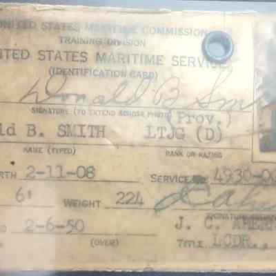 Donald B. Smith identification card