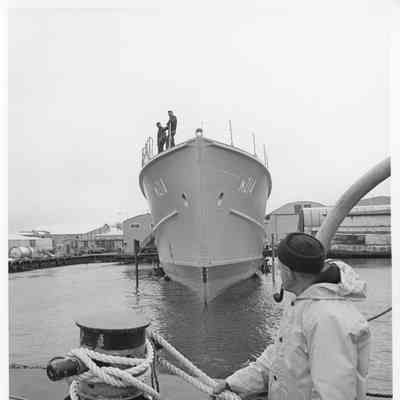 PBI navy ship M214 in marine railway