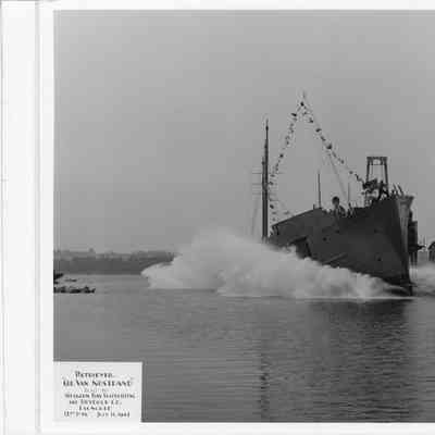 Launching of Col. Van Nostrand at Sturgeon Bay Shipbuilding and Drydock Company July 11, 1942