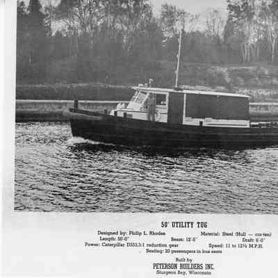 PBI 50' utility tug C-320 underway