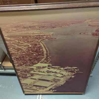 Framed aerial photograph of Peterson Builders Inc.